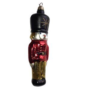 Waterford Vintage Heirloom Christmas Ornament Soldier Black Hat Red Coat